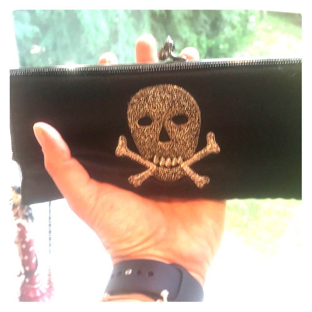 Skull silk evening bag, special